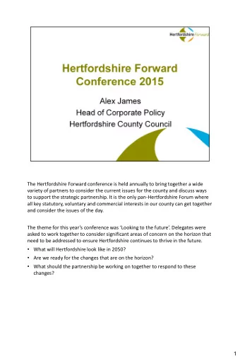 all key statutory, voluntary and commercial interests in our county can get together  and consider