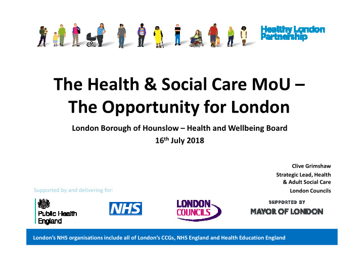 the health social care mou the opportunity for london