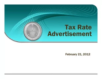 Tax Rate  Advertisement  February 21, 2012  February 21, 2012  Tax Rate Advertisement  Why does tax