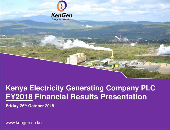 fy2018 financial results presentation