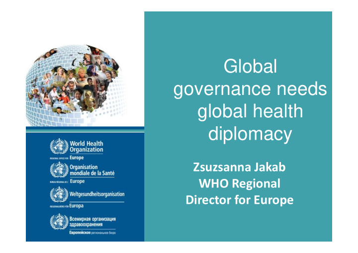 global governance needs global health diplomacy
