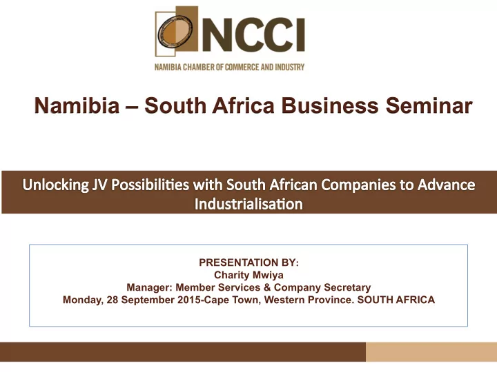 namibia south africa business seminar