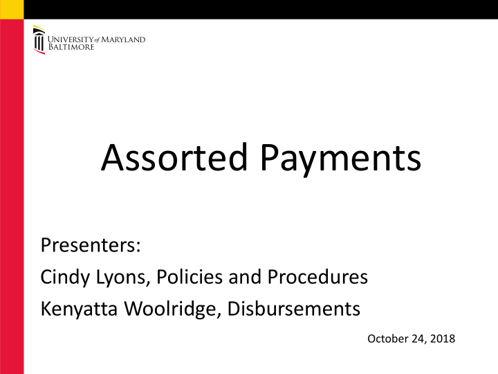 assorted payments