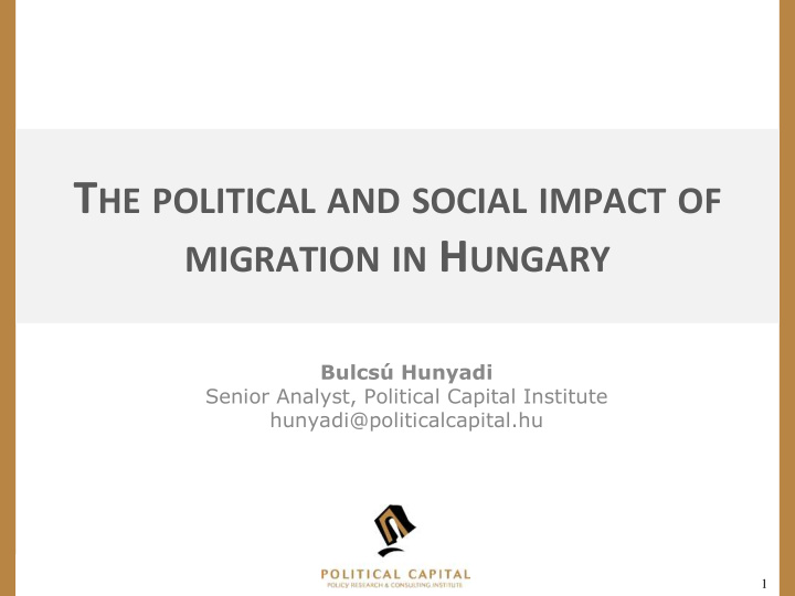 the scale of migration affecting hungary