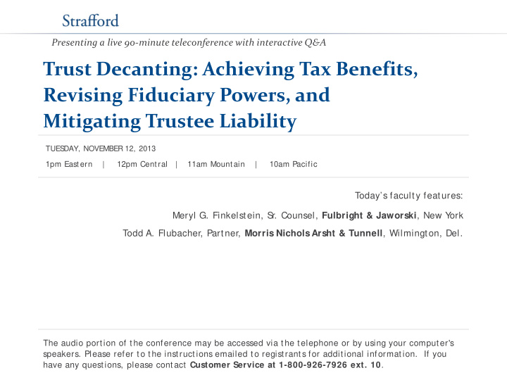 trust decanting achieving tax benefits revising fiduciary