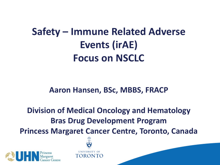 safety immune related adverse events irae focus on nsclc