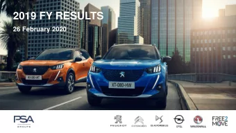 2019 FY RESULTS  26 February 2020  DISCLAIMER  This presentation does not constitute an offer to