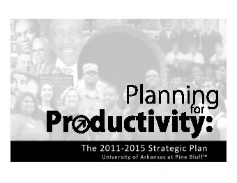 The 2011-2015 Strategic Plan  University of Arkansas at Pine Bluff  University of Arkansas at