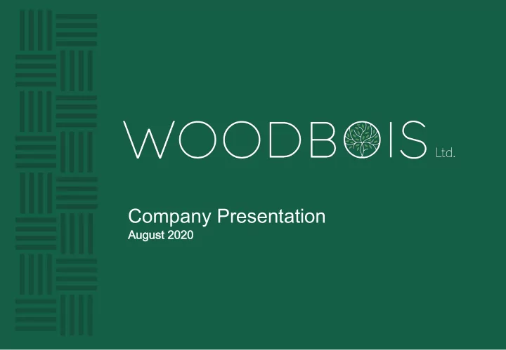 company presentation