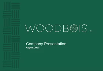 Company Presentation  August 2020  August 2020  COMPANY PRESENTATION 2020   |  Disclaimer  The