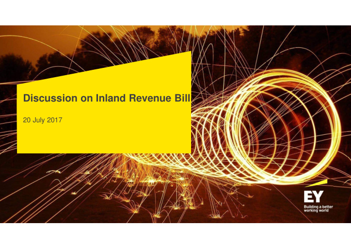 discussion on inland revenue bill