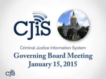 Governing Board Meeting  January 15, 2015  Agenda  Xerox Contract Update  What is FBI Data?