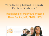 predicting lethal intim ate partner violence