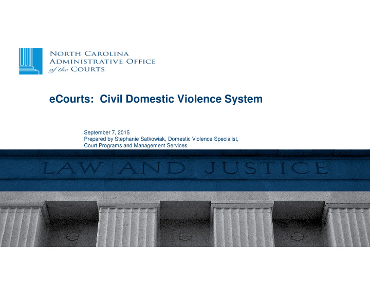 ecourts civil domestic violence system