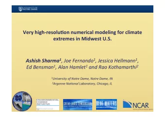 Very  high-resolu.on  numerical  modeling  for  climate    extremes  in