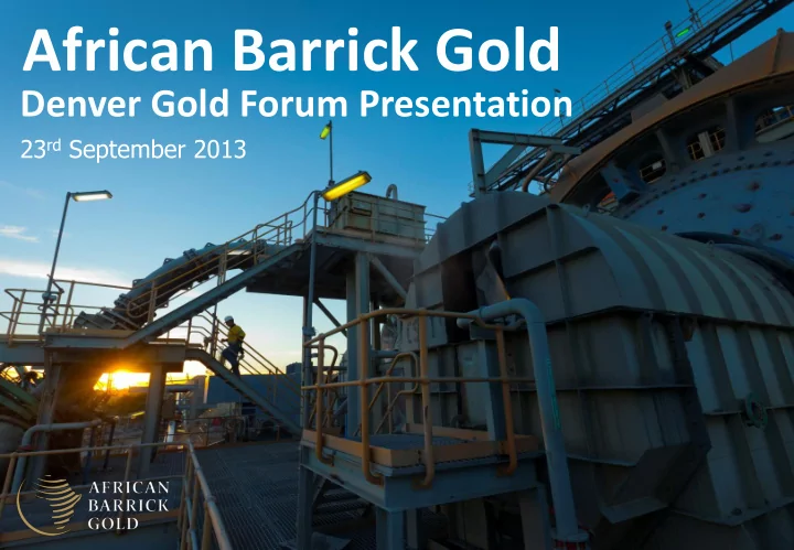 african barrick gold