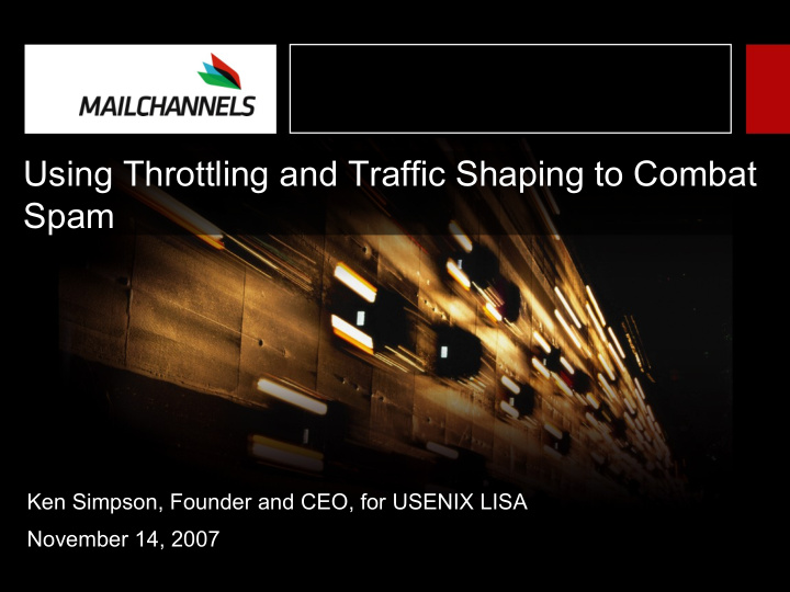 using throttling and traffic shaping to combat spam