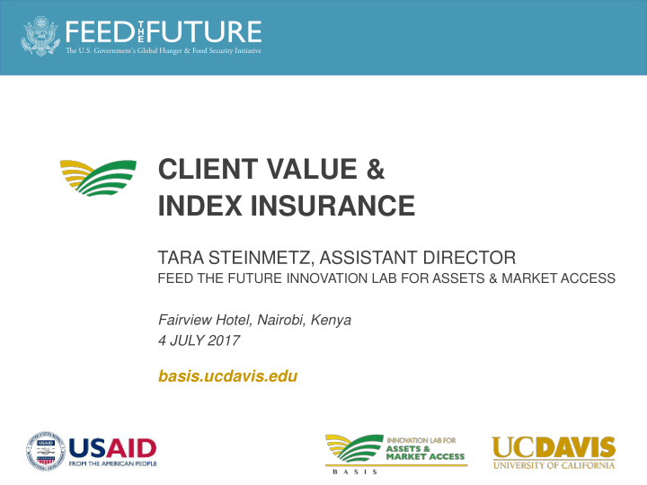 client value index insurance