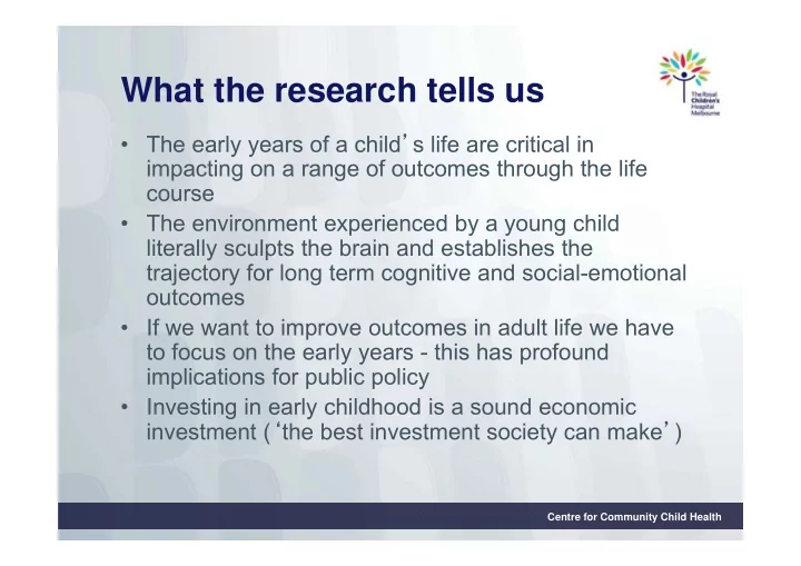 what the research tells us