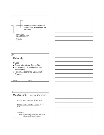 Rationale  Studies  Second International Science Study  Third International Mathematics and