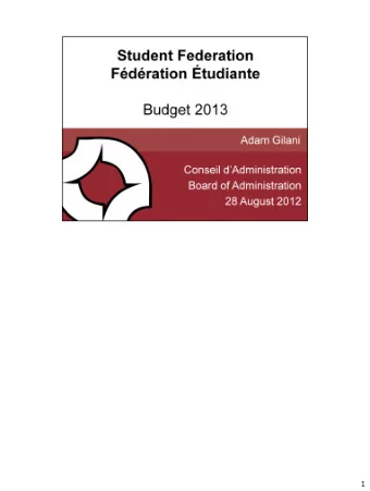 1  2 Outline  about the budget generally Revenues  look at the income and revenue of the SFUO