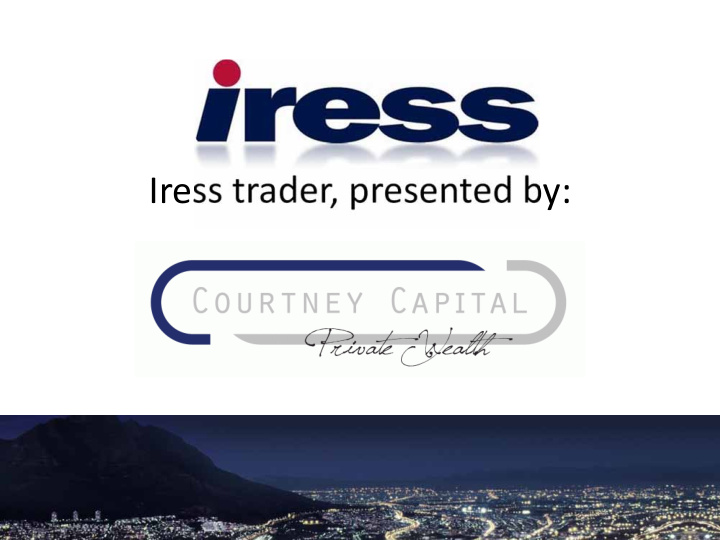 iress trader presented by contents