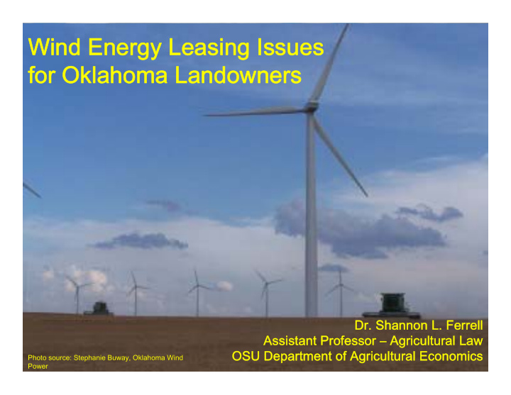 wind energy leasing issues for oklahoma landowners