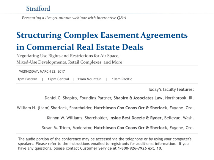 structuring complex easement agreements in commercial