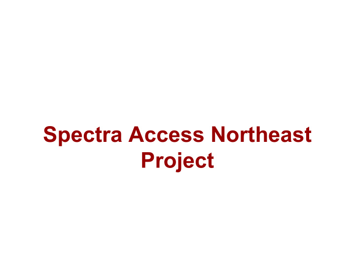 spectra access northeast project what is spectra