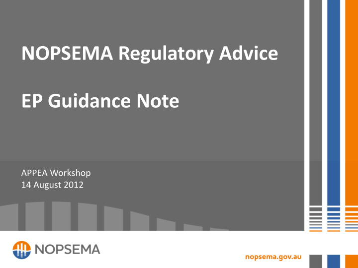 nopsema regulatory advice ep guidance note