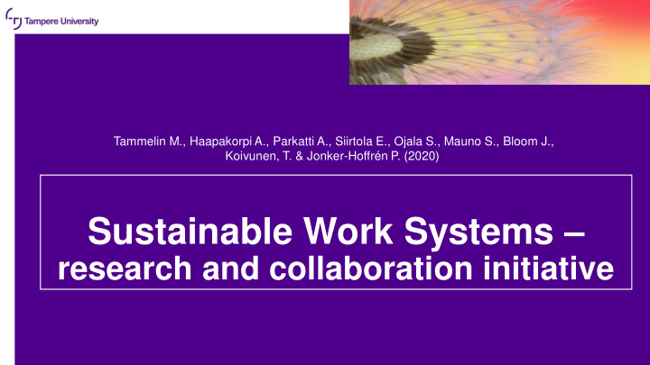 sustainable work systems