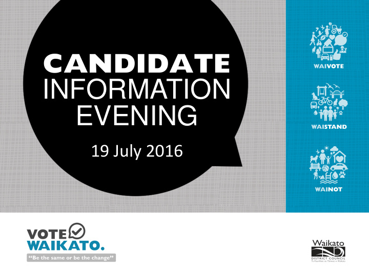 candidate information evening