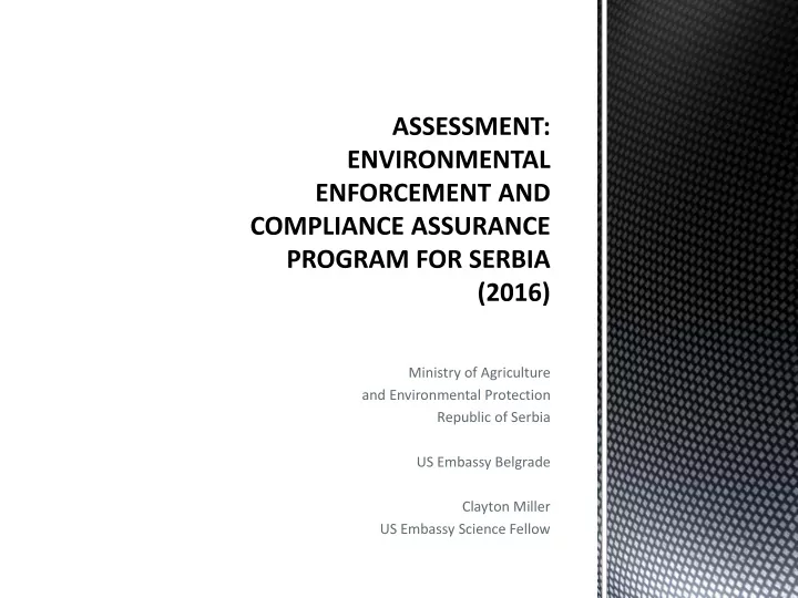 and environmental protection