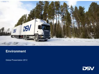 Environment  Global Presentation 2012 Environment  A Transport Challenge  Economic growth and