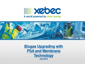 Technology  June 2014  Gas Purification, Separation &amp; Filtration  Global presence, with