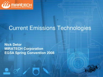 Headline: Univers Condensed  Current Emissions Technologies  Bold 40 pt  Headline: Univers