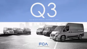 Q3  F C A Q 3  2 0 1 9  R E S U L T S  |  O C T O B E R  3 1 ,  2 0 1 9  SAFE  HARB OR STATE ME N T