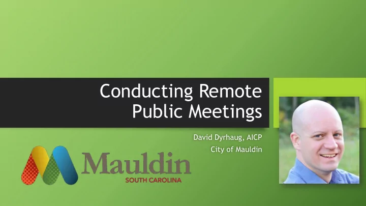 conducting remote