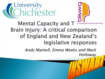 Andy Mantell, Emma Weeks and Mark  Holloway  Research question  What are the similarities and