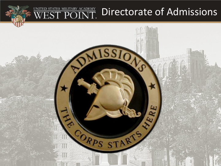directorate of admissions the 5 branches of the armed