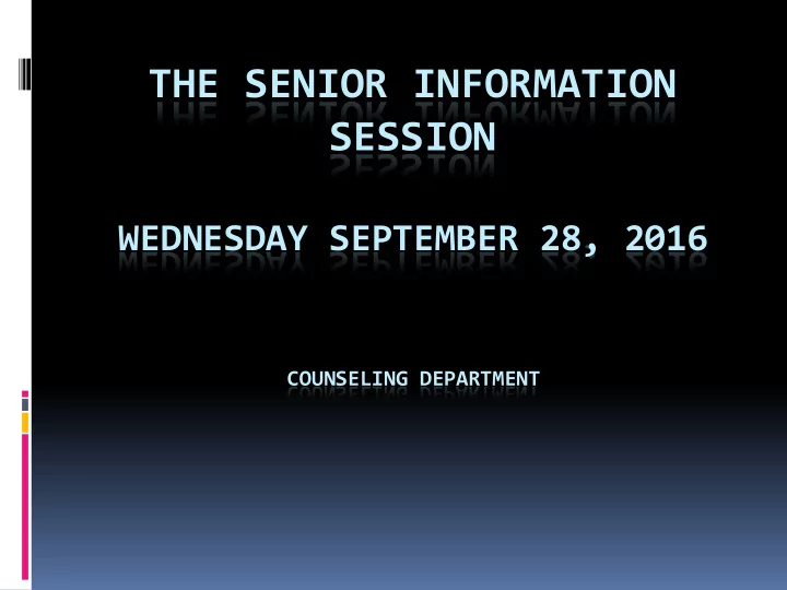 wednesday september 28 2016 counseling department