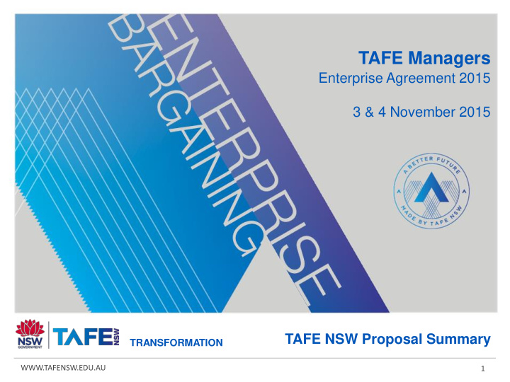 tafe managers