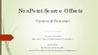 No nPo int So urc e  Offse ts  Optio ns &amp; Po te ntia l  __________________  Oc to b e r 14,