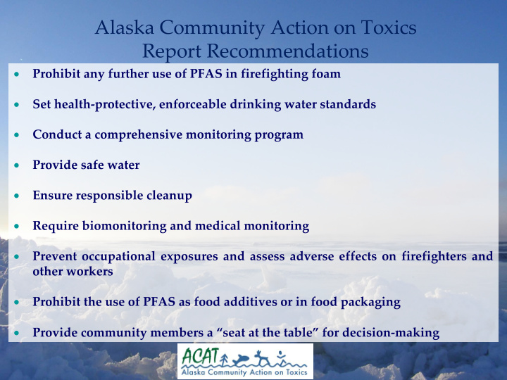 alaska community action on toxics