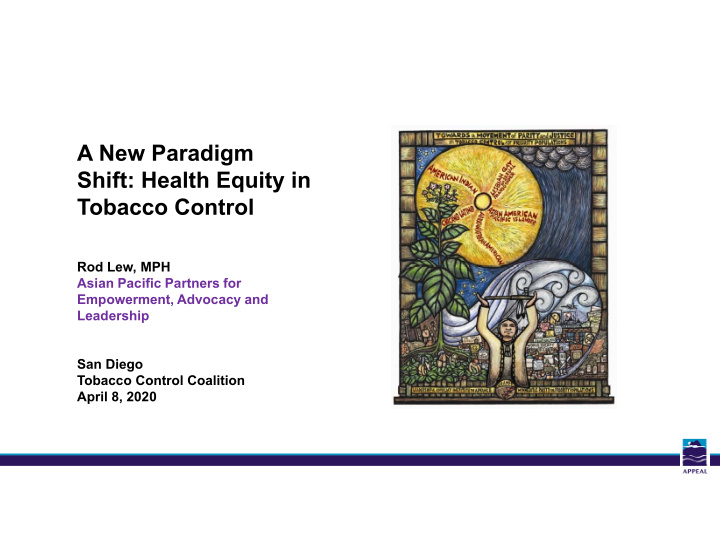 a new paradigm shift health equity in tobacco control