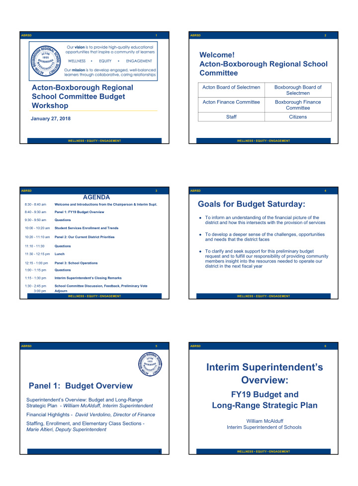 interim superintendent s overview