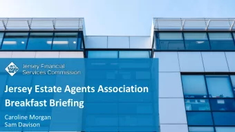 Jersey Estate Agents Association  Breakfast Briefing  Caroline Morgan  Sam Davison  JFSC Official