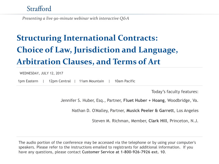structuring international contracts choice of law