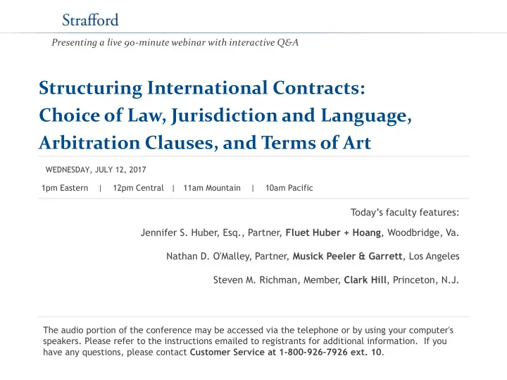 structuring international contracts choice of law