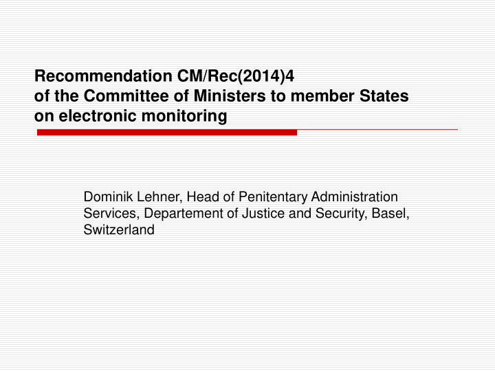 recommendation cm rec 2014 4 of the committee of